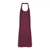 Tablier à bavette sans poches en polycoton ajustable, 240 g/m²