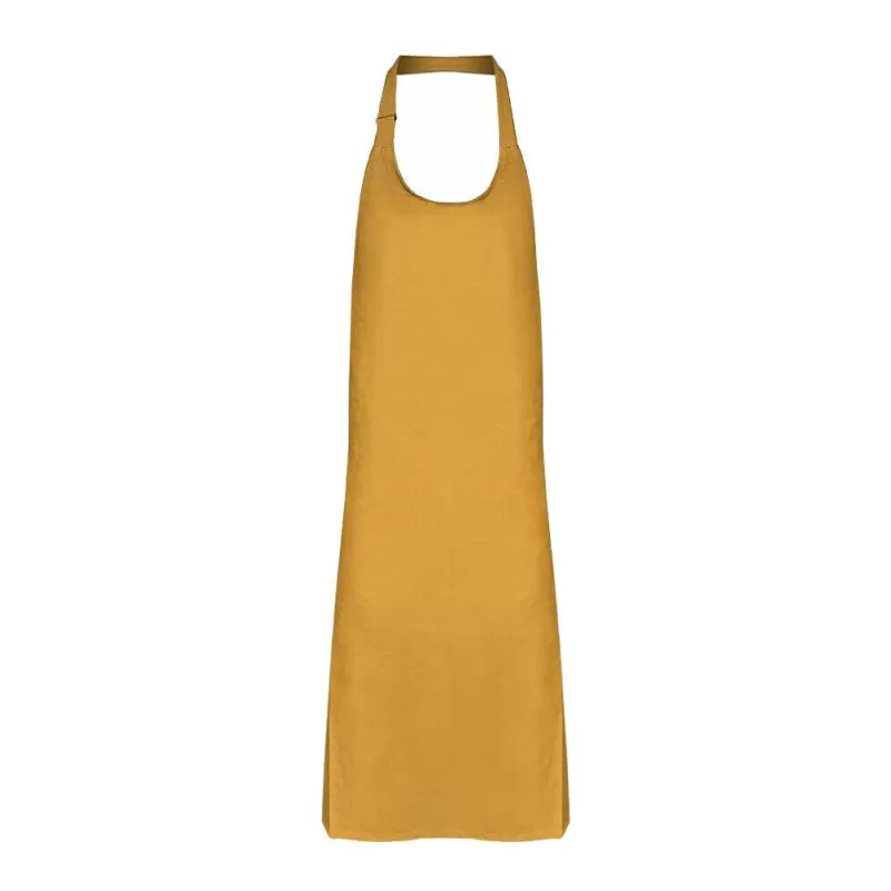 Tablier à bavette sans poches en polycoton ajustable, 240 g/m²