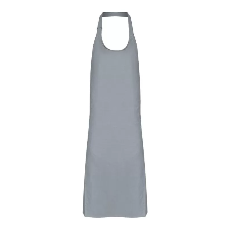 Tablier à bavette sans poches en polycoton ajustable, 240 g/m²