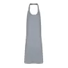Tablier à bavette sans poches en polycoton ajustable, 240 g/m²