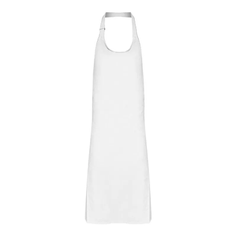 Tablier à bavette sans poches en polycoton ajustable, 240 g/m²