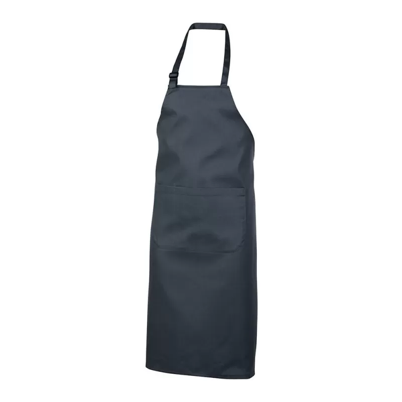 Tablier à bavette polycoton avec grande poche, ajustable, 240 g/m²