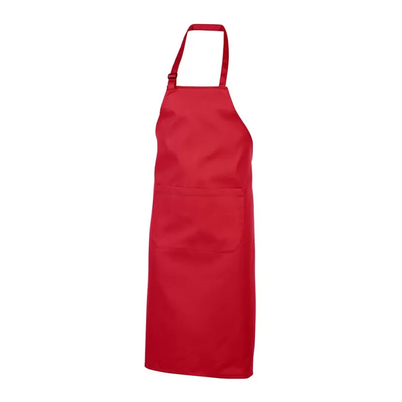 Tablier à bavette polycoton avec grande poche, ajustable, 240 g/m²