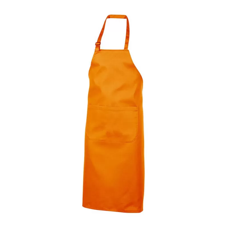 Tablier à bavette polycoton avec grande poche, ajustable, 240 g/m²