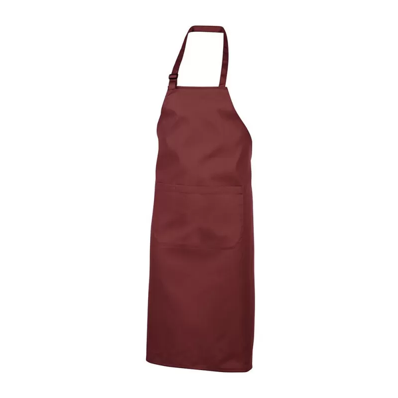 Tablier à bavette polycoton avec grande poche, ajustable, 240 g/m²
