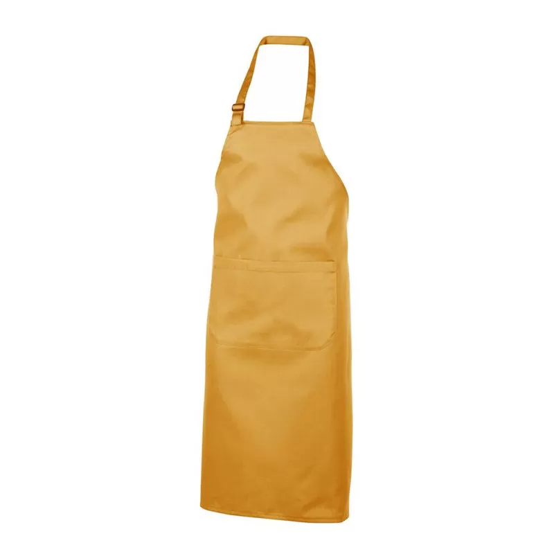 Tablier à bavette polycoton avec grande poche, ajustable, 240 g/m²