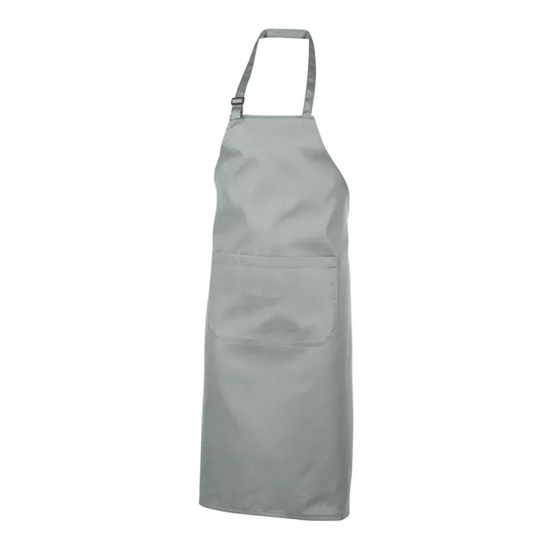 Tablier à bavette polycoton avec grande poche, ajustable, 240 g/m²