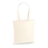 Sac shopping coton certifié Oeko-tex avec anses longues, 150 g/m²