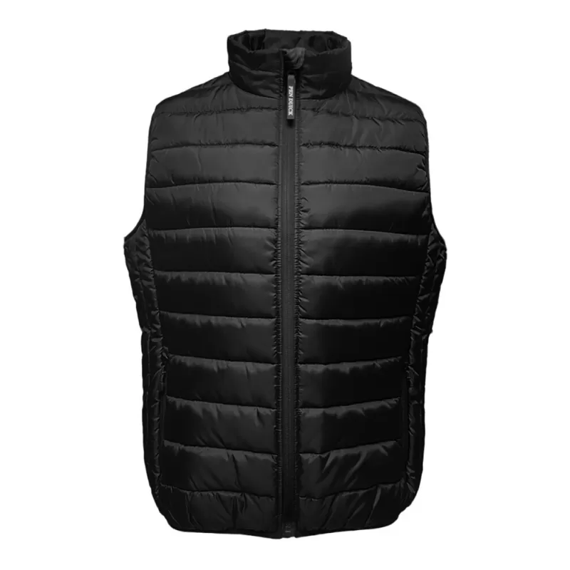 Bodywarmer homme en polyester recyclé, fermeture zippée, poches latérales, 160 g/m²