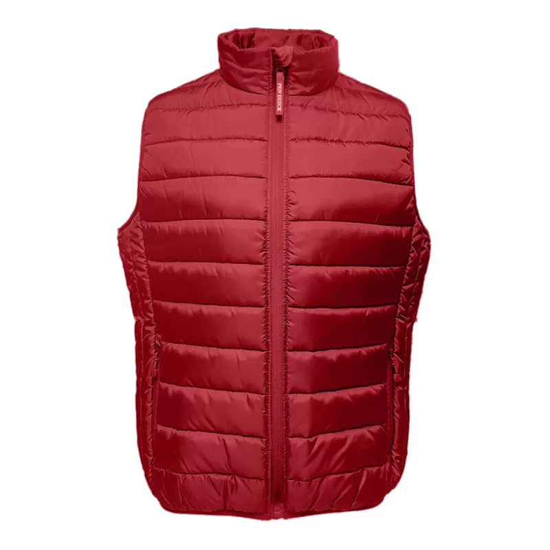 Bodywarmer homme en polyester recyclé, fermeture zippée, poches latérales, 160 g/m²