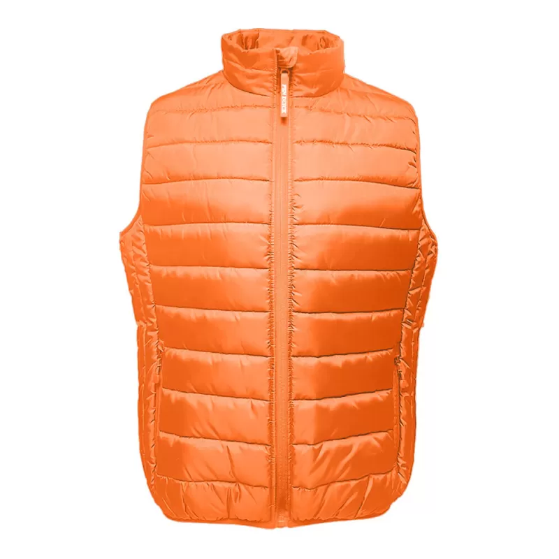 Bodywarmer homme en polyester recyclé, fermeture zippée, poches latérales, 160 g/m²