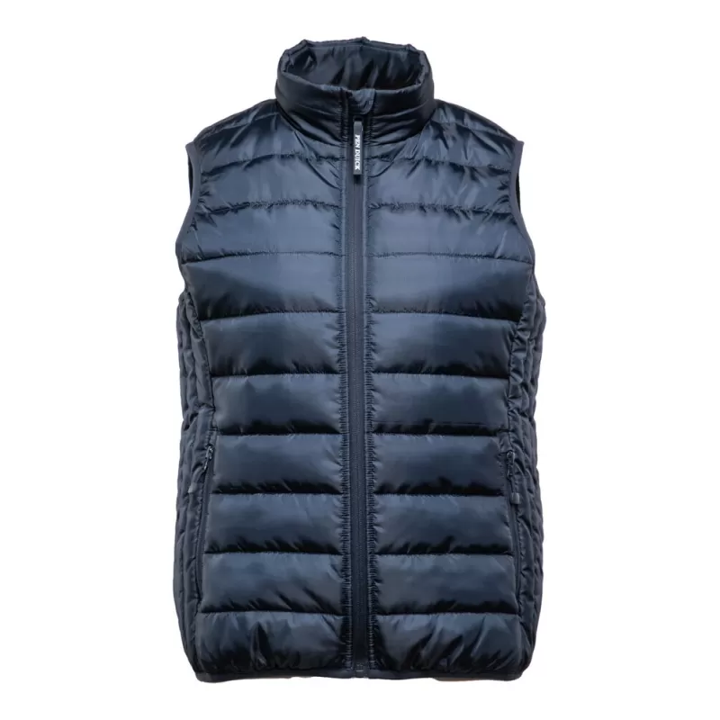 Bodywarmer femme en polyester recyclé, fermeture zippée, poches latérales, 160 g/m²