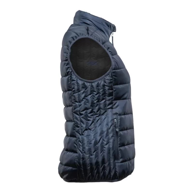 Bodywarmer femme en polyester recyclé, fermeture zippée, poches latérales, 160 g/m²