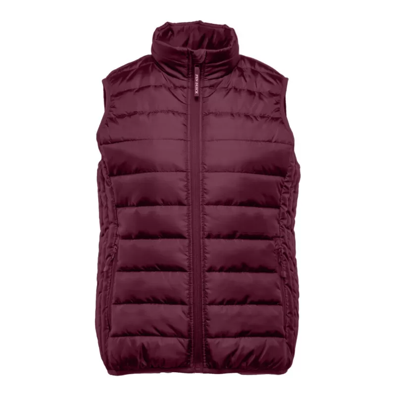 Bodywarmer femme en polyester recyclé, fermeture zippée, poches latérales, 160 g/m²