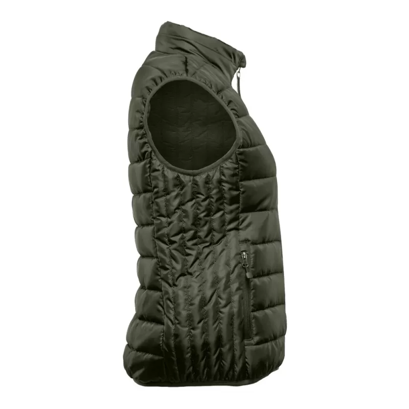 Bodywarmer femme en polyester recyclé, fermeture zippée, poches latérales, 160 g/m²
