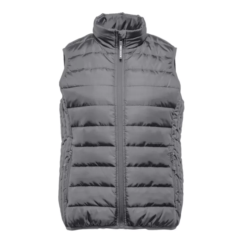 Bodywarmer femme en polyester recyclé, fermeture zippée, poches latérales, 160 g/m²