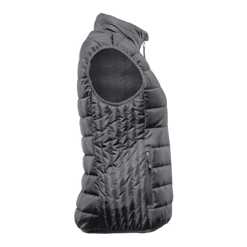 Bodywarmer femme en polyester recyclé, fermeture zippée, poches latérales, 160 g/m²