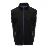 Bodywarmer polaire contrasté, fermeture et poches zippées contrastées, 300 g/m²