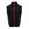Bodywarmer polaire contrasté, fermeture et poches zippées contrastées, 300 g/m²