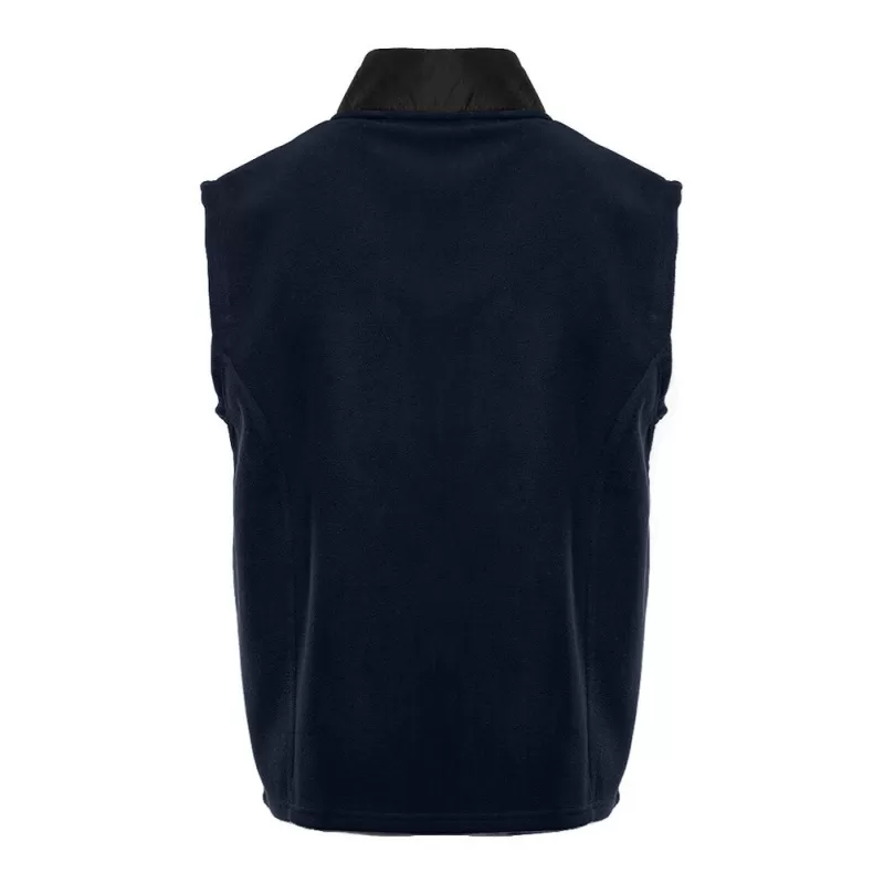 Bodywarmer polaire contrasté, fermeture et poches zippées contrastées, 300 g/m²