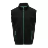 Bodywarmer polaire contrasté, fermeture et poches zippées contrastées, 300 g/m²