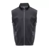 Bodywarmer polaire contrasté, fermeture et poches zippées contrastées, 300 g/m²