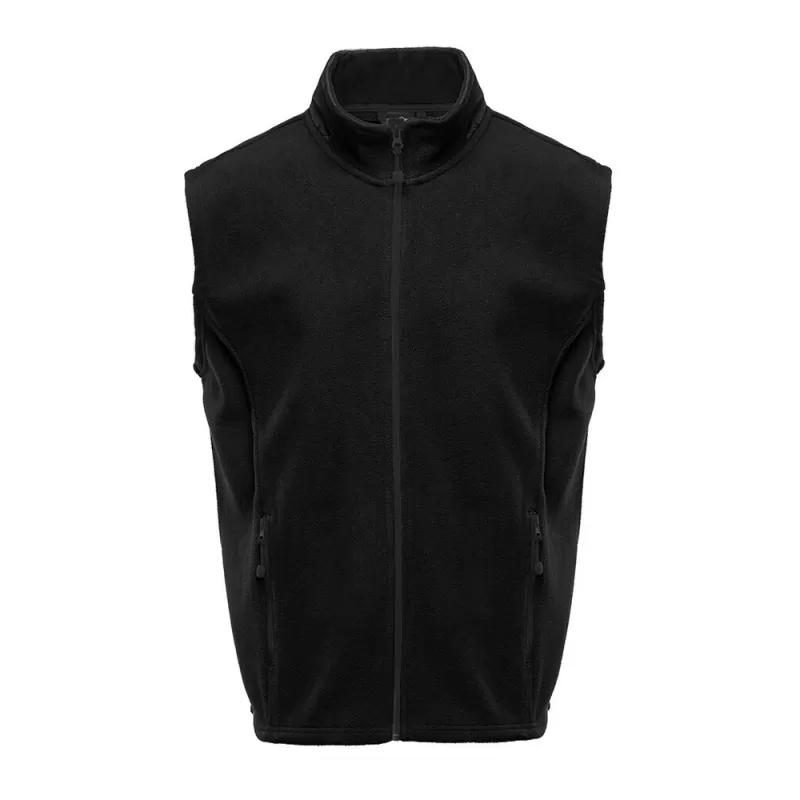 Bodywarmer polaire contrasté, fermeture et poches zippées contrastées, 300 g/m²