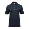 Polo femme avec boutons contrastés en coton piqué lavable à 60°C, 210 g/m²