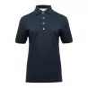 Polo femme avec boutons contrastés en coton piqué lavable à 60°C, 210 g/m²