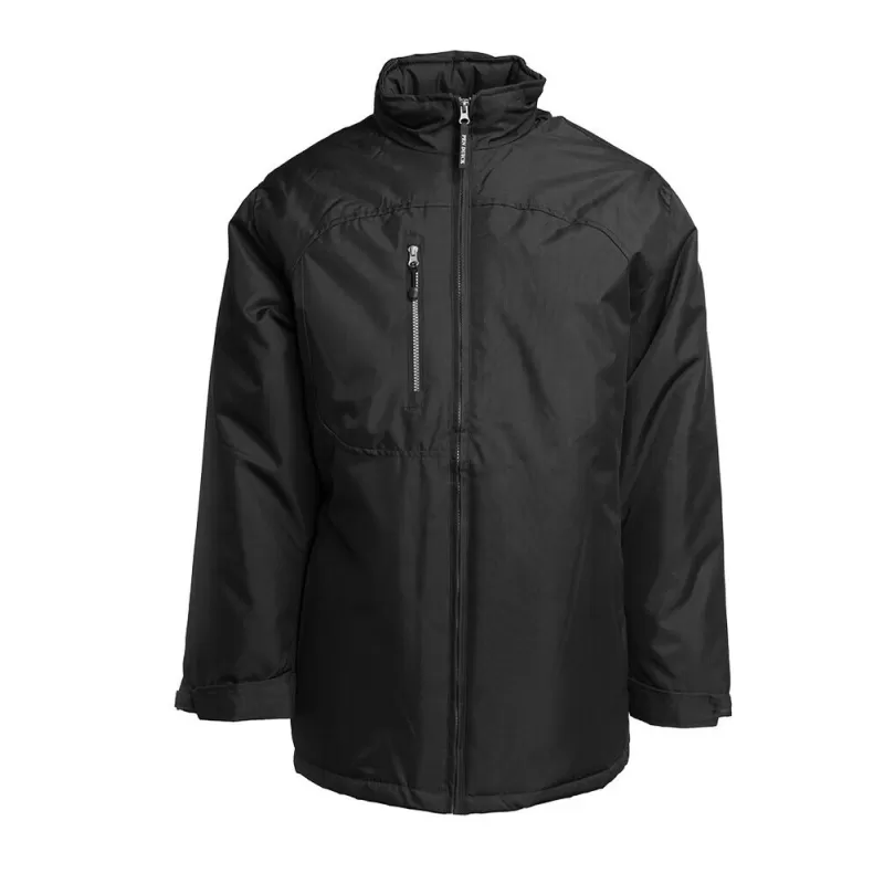 Parka matelassée ajustée, coupe-vent et imperméable, capuche dans le col, 210 g/m²