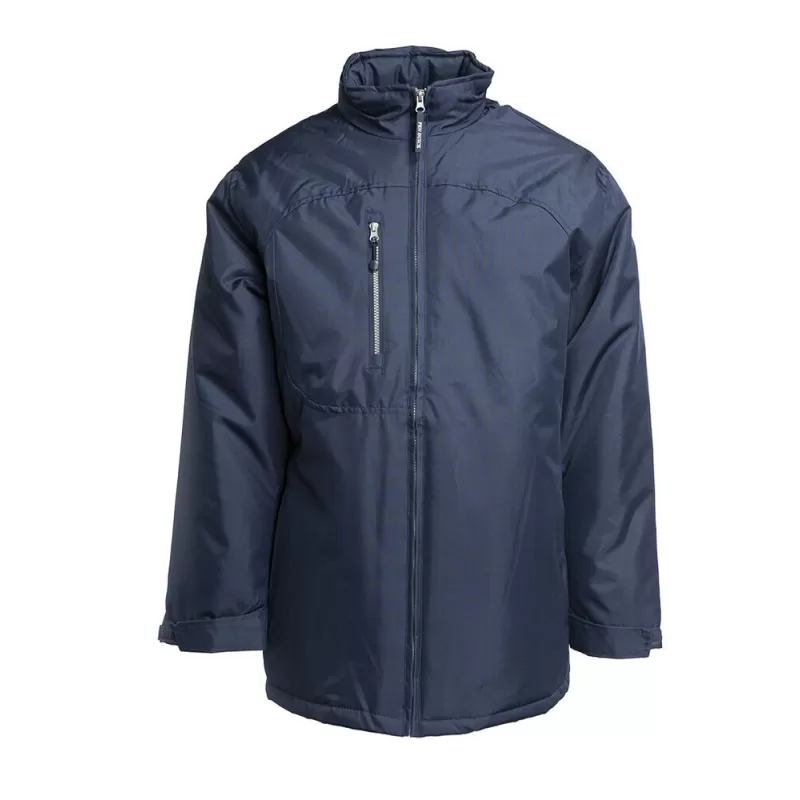 Parka matelassée ajustée, coupe-vent et imperméable, capuche dans le col, 210 g/m²