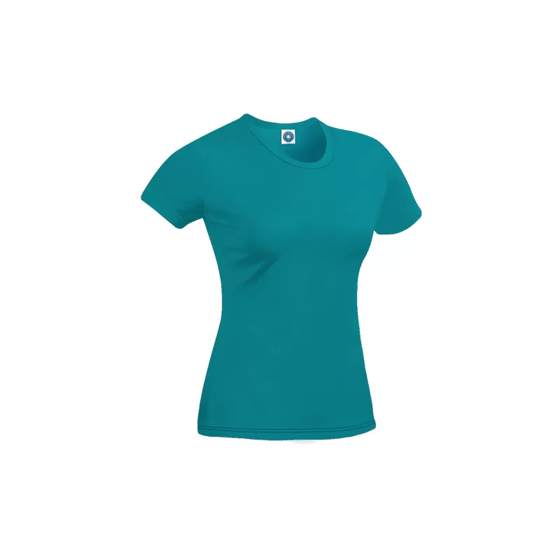 T-shirt femme en coton biologique col rond, manches courtes, 180 g/m²