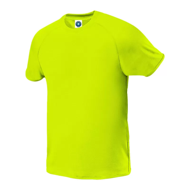 Tee-shirt respirant en polyester léger, manches droites, 135 g/m²