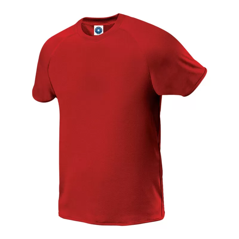 Tee-shirt respirant en polyester léger, manches droites, 135 g/m²