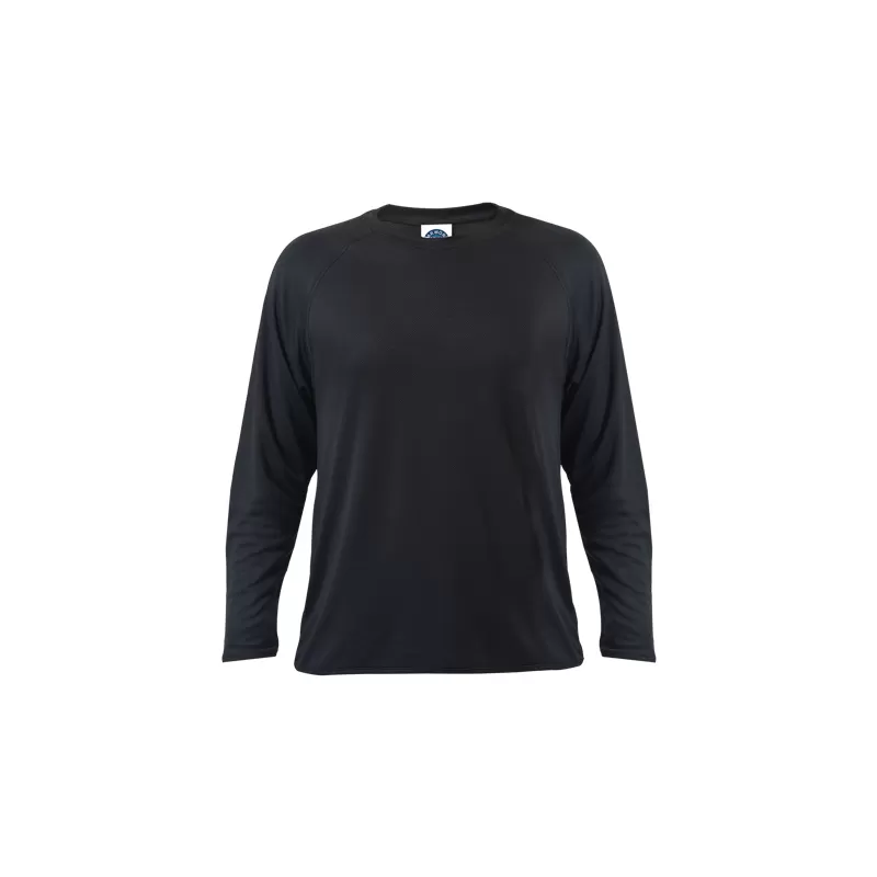 T-shirt de sport manches longues en polyester séchage rapide, 145 g/m²