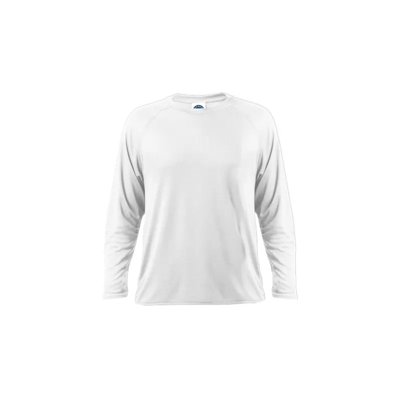 T-shirt de sport manches longues en polyester séchage rapide, 145 g/m²