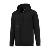 Sweat à capuche zippée en coton biologique et polyester recyclé, 300 g/m²