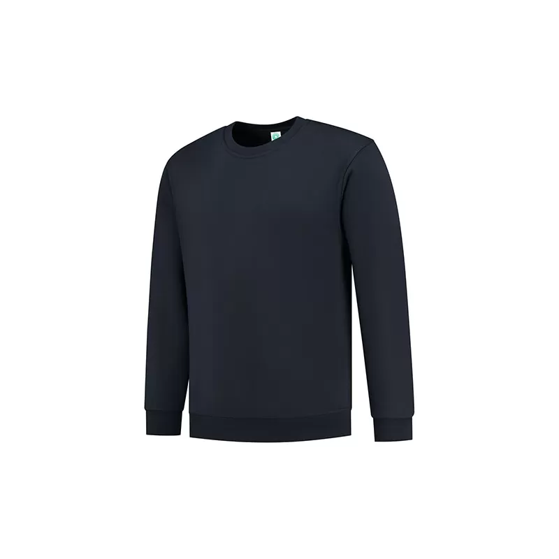 Sweat set in col rond en coton biologique et polyester recyclé, 300 g/m²