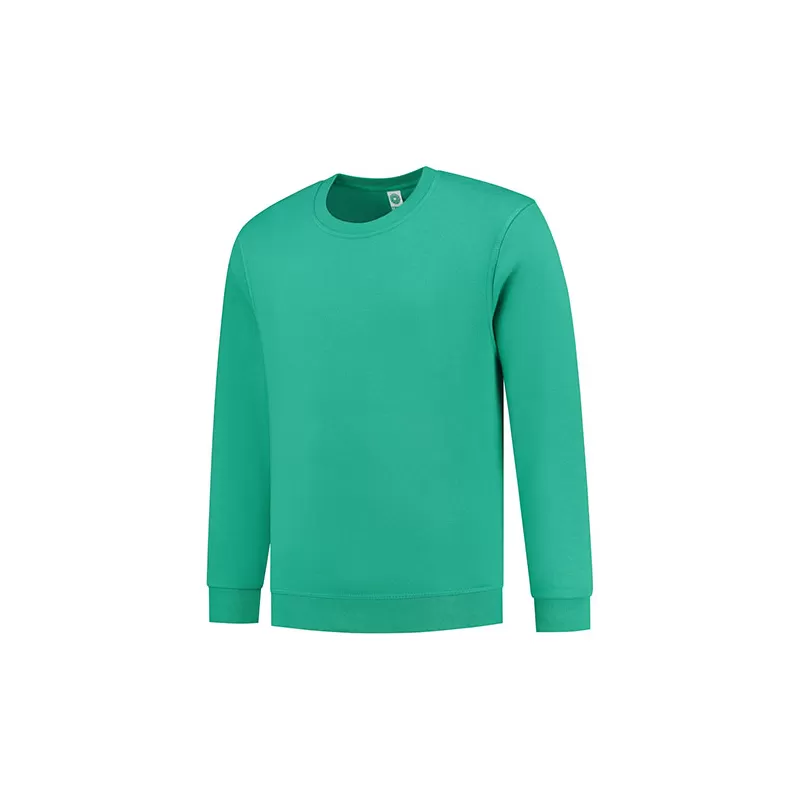 Sweat set in col rond en coton biologique et polyester recyclé, 300 g/m²
