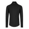 Tee-shirt de sport col zippé, matière stretch, détails réfléchissants, 280 g/m²