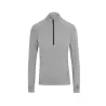 Tee-shirt de sport col zippé, matière stretch, détails réfléchissants, 280 g/m²