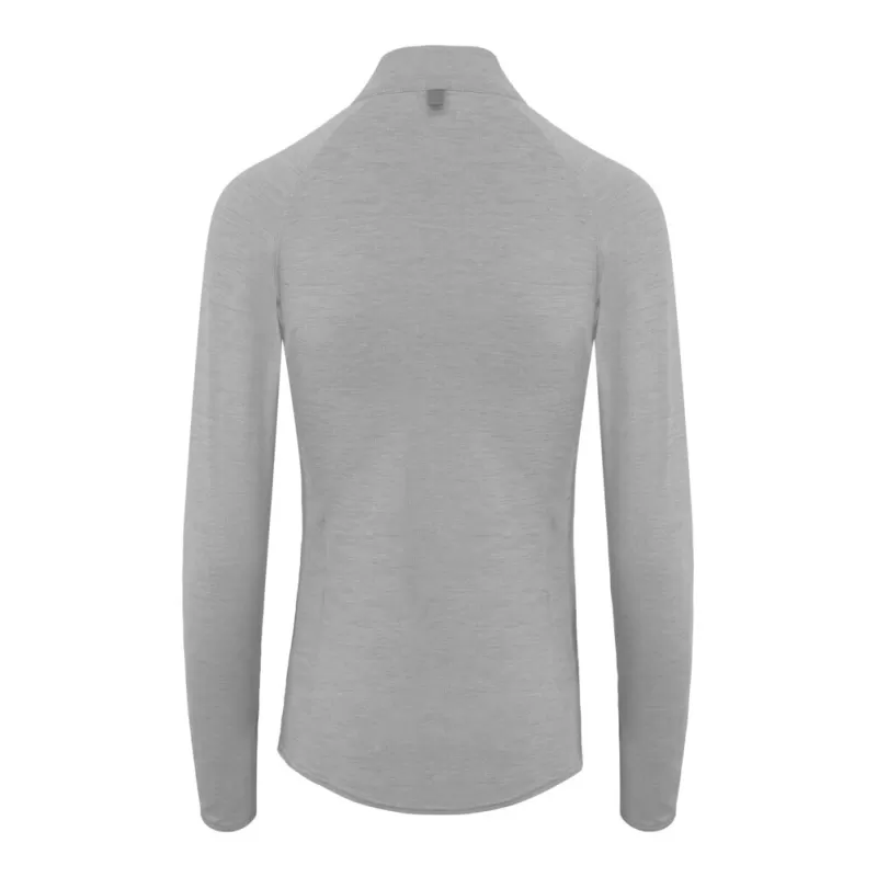 Tee-shirt de sport col zippé, matière stretch, détails réfléchissants, 280 g/m²