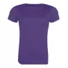 T-shirt de sport femme en polyester recyclé léger, coupe décontractée, 140 g/m²