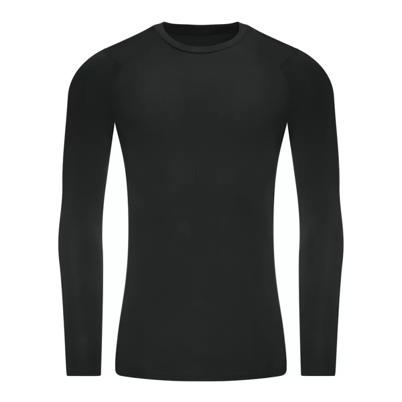 T-shirt de sport manches longues en polyester recyclé, coupe slim et ergonomique, 160 g/m²