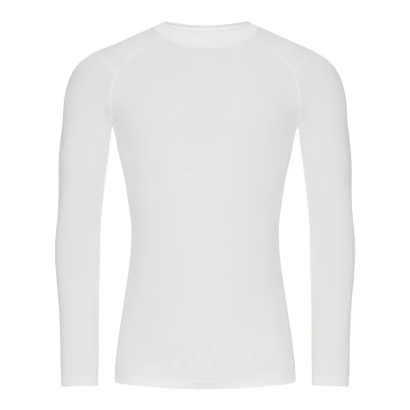 T-shirt de sport manches longues en polyester recyclé, coupe slim et ergonomique, 160 g/m²
