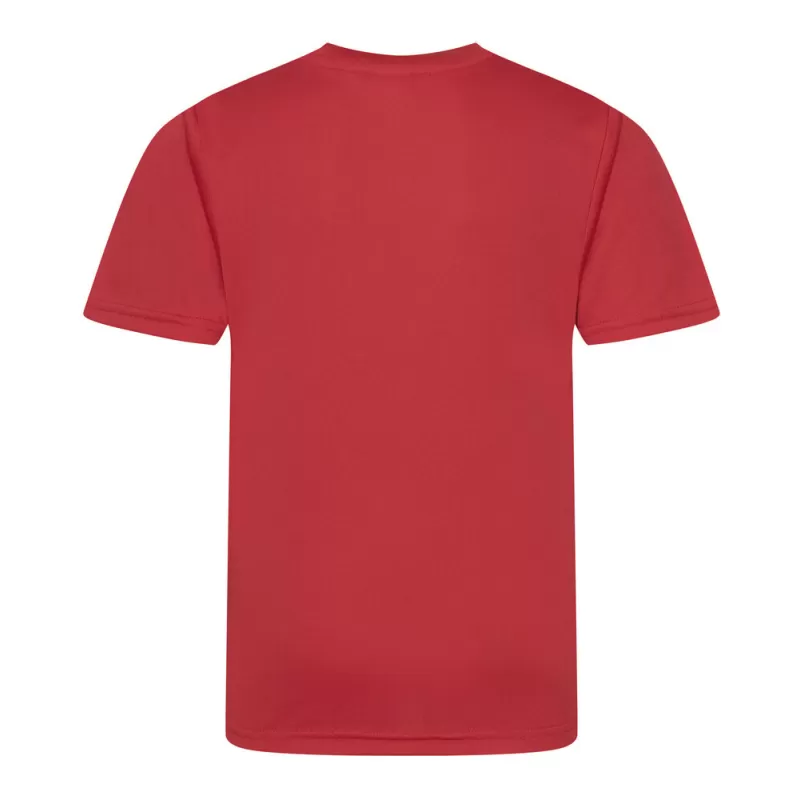T-shirt respirant enfant polyester léger col ras du cou, manches droites, 135 g/m²