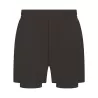 Short en microfibre extensible 4 sens, poches zippées, sous-short intégré, 180 g/m²