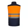 Gilet Softshell bicolore 3 couches haute-visibilité, bandes réfléchissantes, 280 g/m²