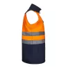 Gilet Softshell bicolore 3 couches haute-visibilité, bandes réfléchissantes, 280 g/m²