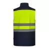 Gilet Softshell bicolore 3 couches haute-visibilité, bandes réfléchissantes, 280 g/m²